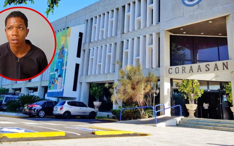 Apresan joven acusado de robo en oficinas de Coraasan en Santiago