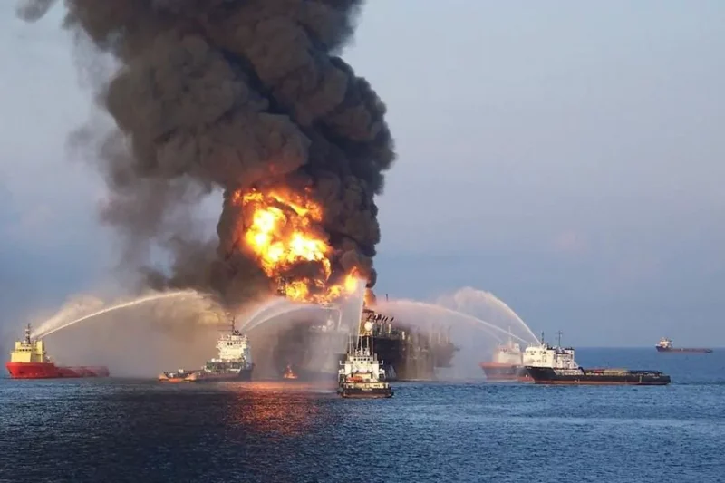 Un incendio en plataforma petrolífera 17 heridos en Cheurón