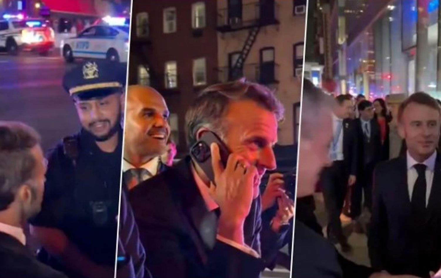 Macron es “arrestado” en Nueva York y contacta a Trump (video)
