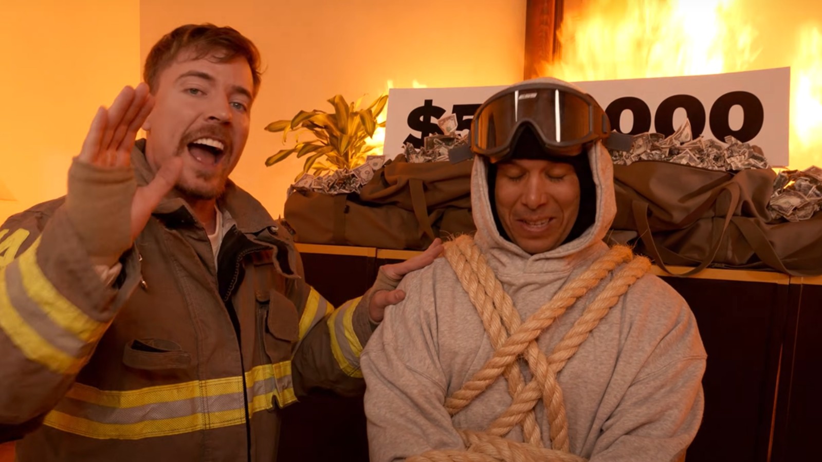 MrBeast explica su polémica acción de rescatar a un hombre de un edificio en llamas por 500.000 dólares