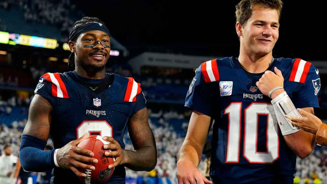 Drake Maye y Stefon Diggs lideran el triunfo de los Patriots sobre los Bills