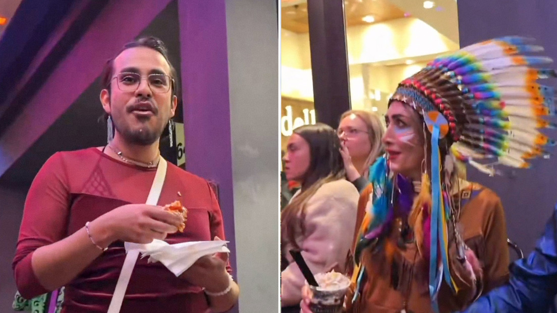“Polémica en fiesta de disfraces: sujeto travestido discute con joven por su atuendo indígena”
