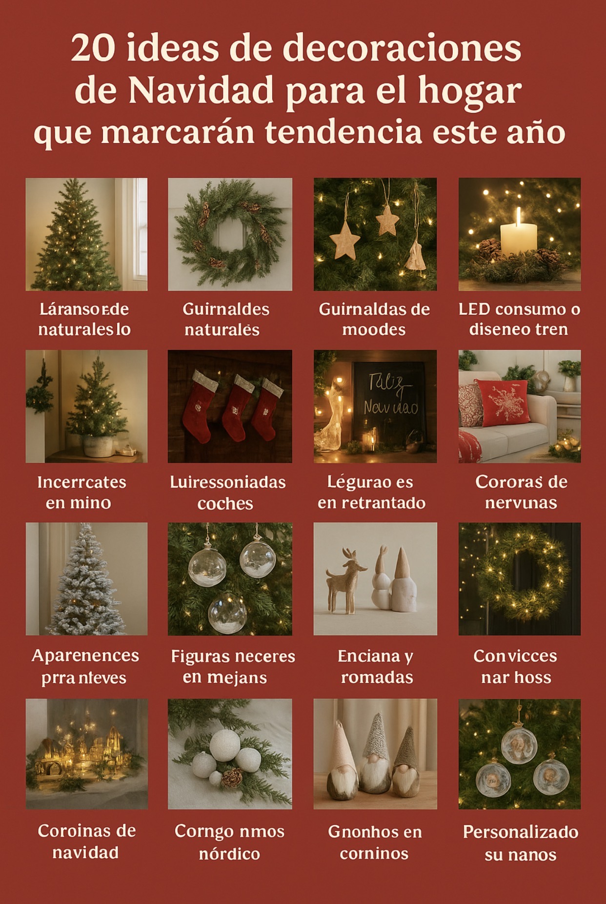 20 ideas de decoraciones de Navidad para el hogar que marcarán tendencia este año