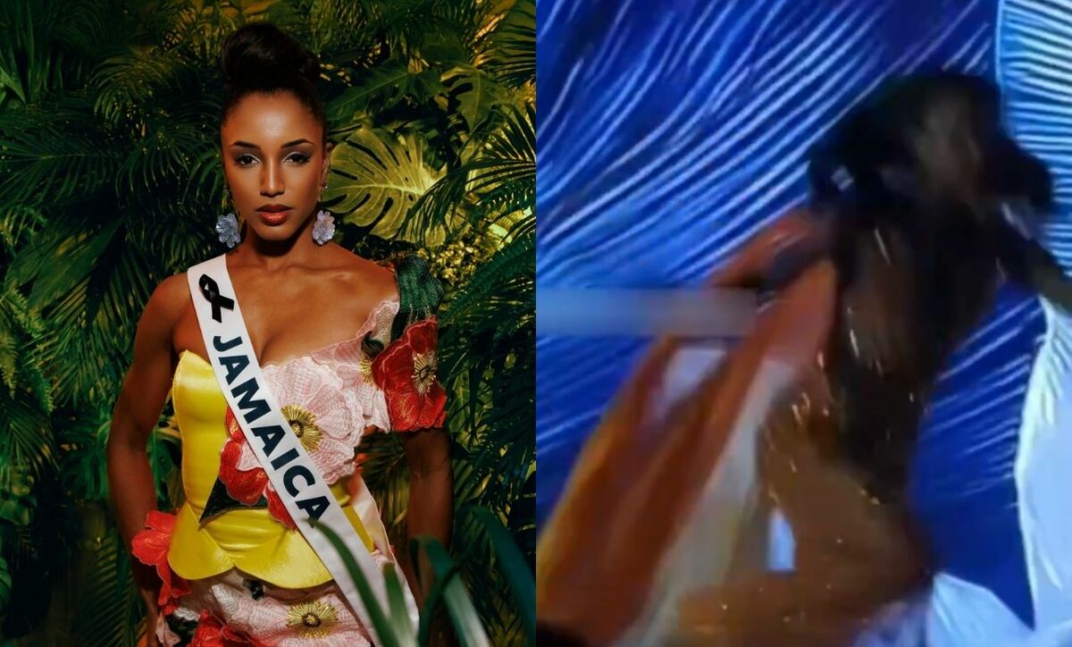 Miss Jamaica protagoniza impactante caída durante su presentación en el certamen