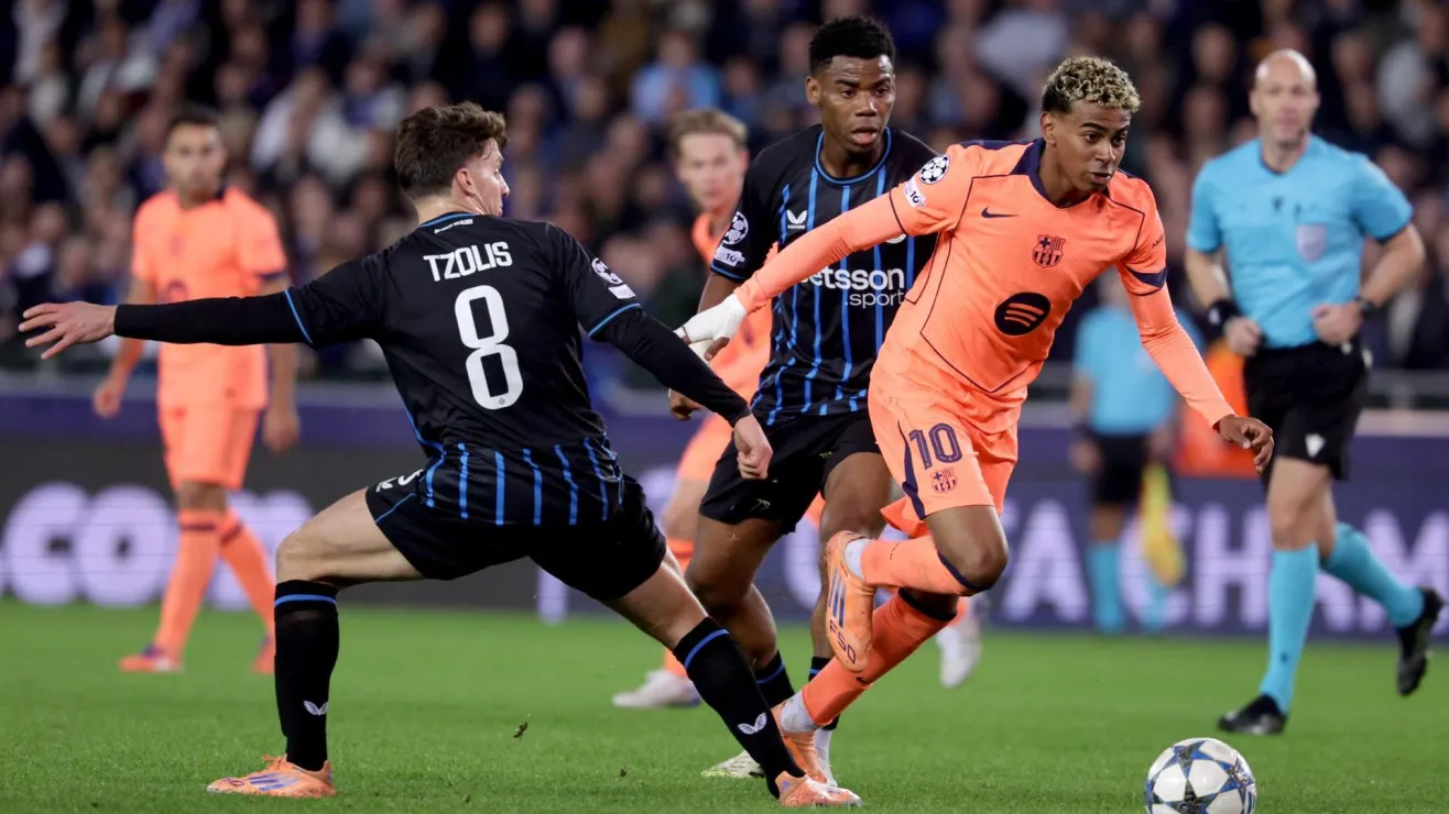 Lamine Yamal rescata al Barça con un gol decisivo en el empate ante el Brujas por la Champions