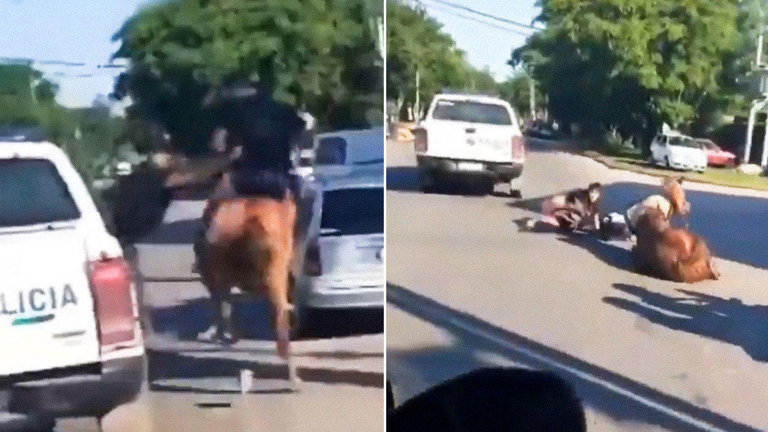 Así acabó un intento de robo a caballo en Argentina