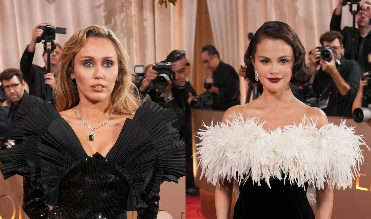 Miley Cyrus y Selena Gómez vuelven a coincidir y acaparan miradas en los Golden Globes