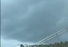 Así terminó este yate tras los fuertes vientos