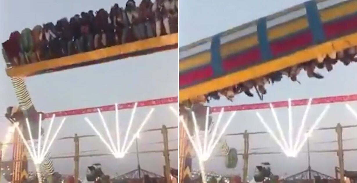 Colapso de atracción en feria india deja varios heridos y genera pánico