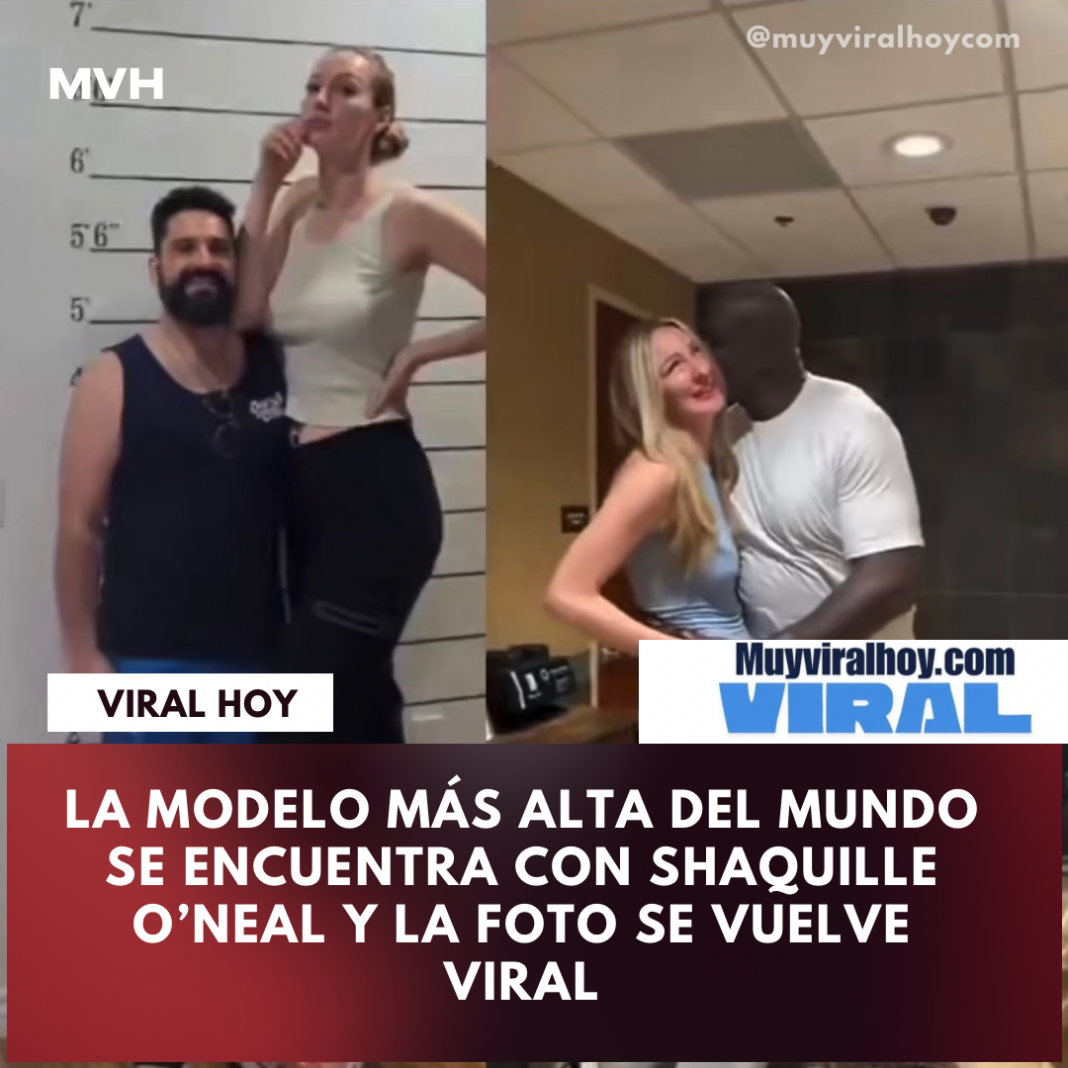 La modelo más alta del mundo se encuentra con Shaquille O’Neal y la foto se vuelve viral La modelo más alta del mundo se encuentra con Shaquille O’Neal y la foto se vuelve viral