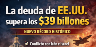 La deuda nacional de Estados Unidos supera los $39 billones en medio de tensiones globales