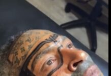 ¡Insólito! Se tatúa unas gafas Louis Vuitton en la cara y las redes estallan