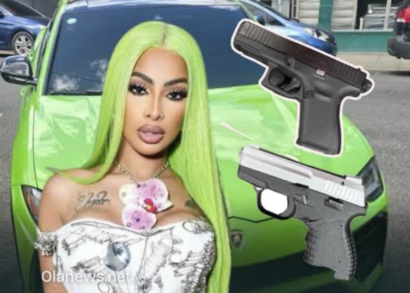 Yailin es detenida tras hallazgo de armas en su vehículo durante operativo en Santo Domingo