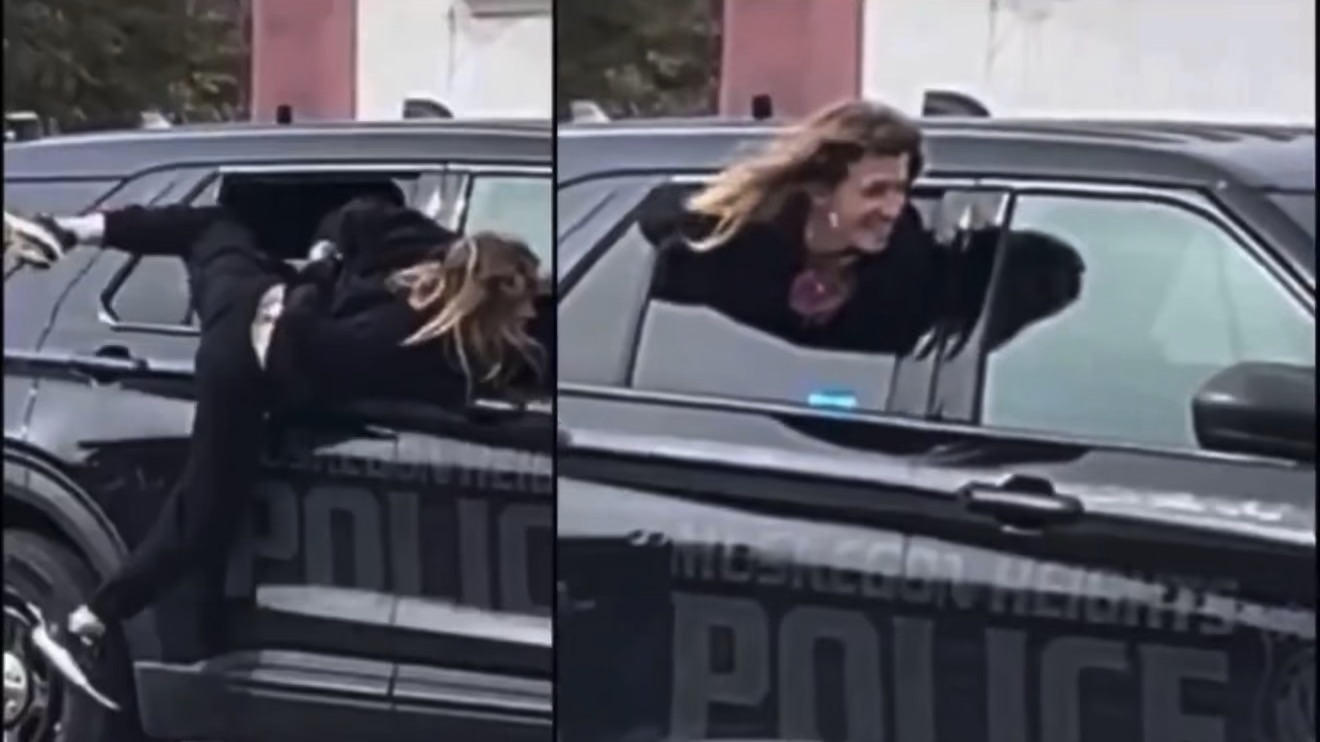 🚨 Mujer esposada escapa de patrulla policial por la ventana y desata burlas en redes