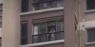 Lanza fortuna desde un edificio tras pelea familiar y desata caos en la calle en China
