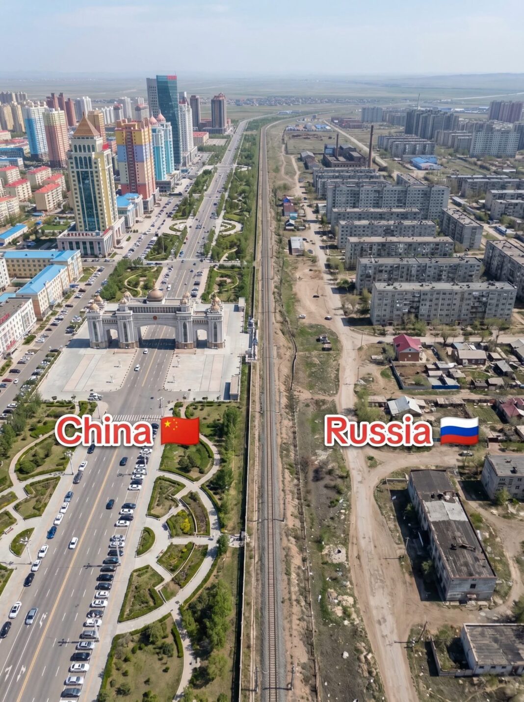 Impactante imagen aérea reabre debate sobre la frontera entre China y Rusia Impactante imagen aérea reabre debate sobre la frontera entre China y Rusia