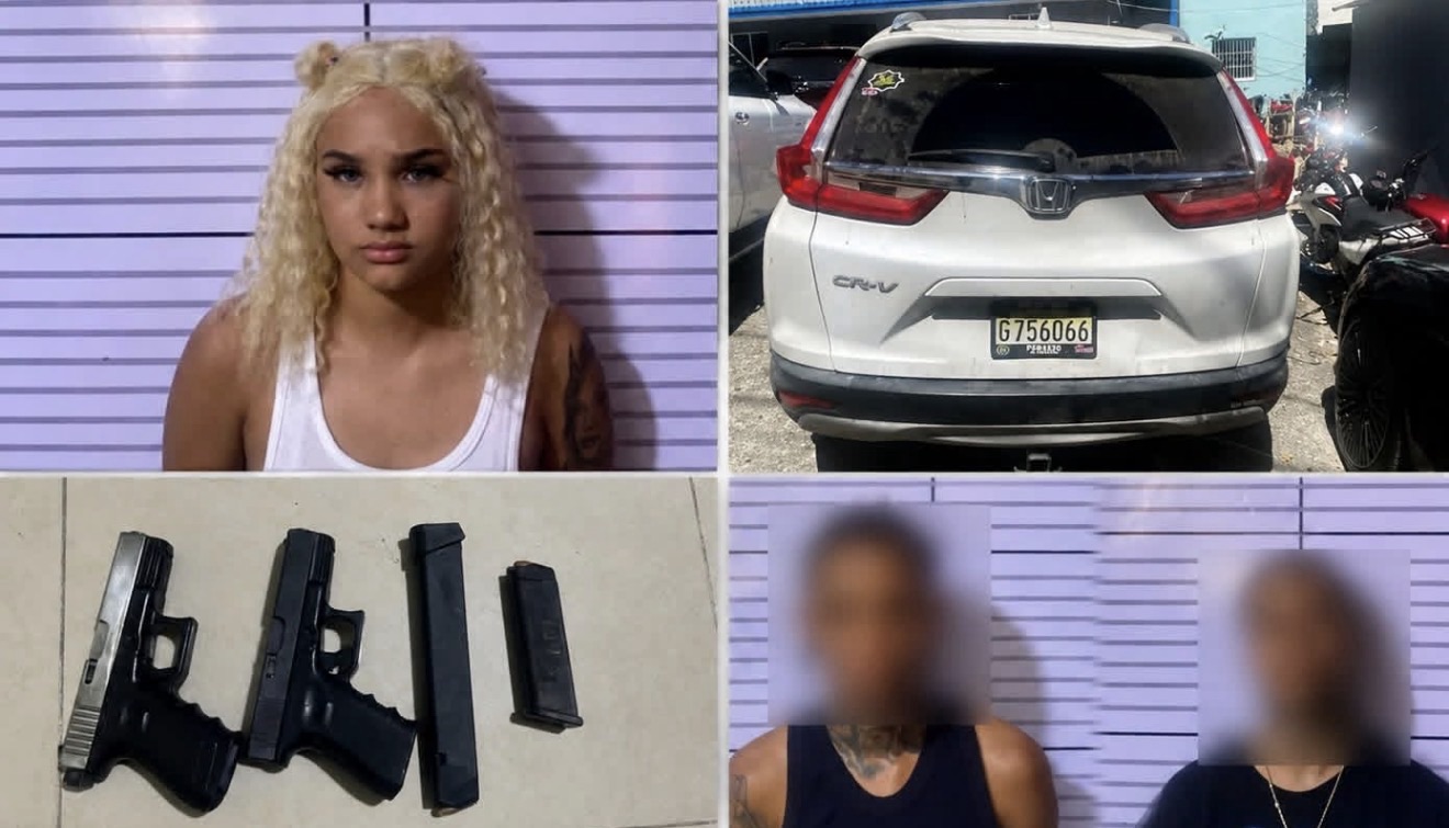 Cae “Macha” en Boca Chica: Policía la detiene junto a dos jóvenes con armas ilegales y una jeepeta 1