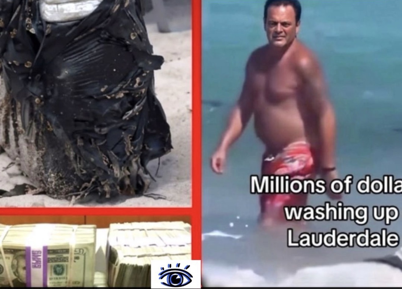 Hombre en Florida encuentra millones de dólares flotando en el mar y alerta a la policía en Fort Lauderdale