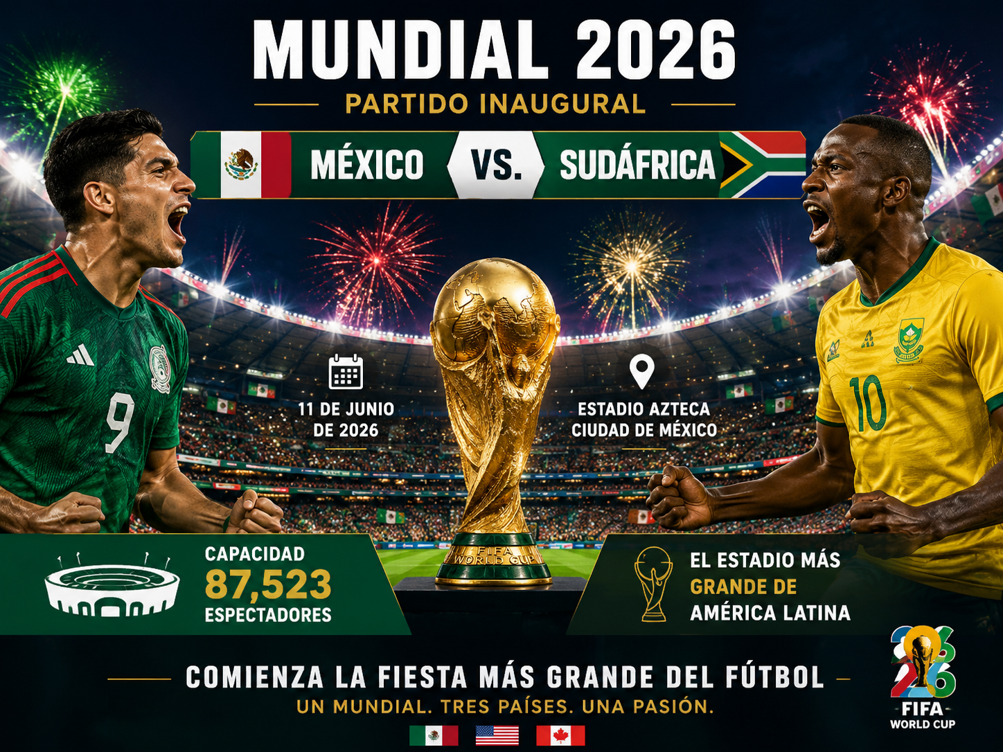 El Mundial 2026 comienza con México vs. Sudáfrica
