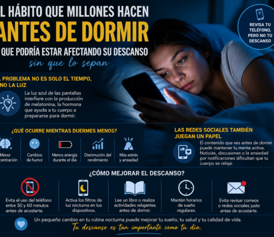 El hábito que millones hacen antes de dormir y que podría estar afectando su descanso sin que lo sepan