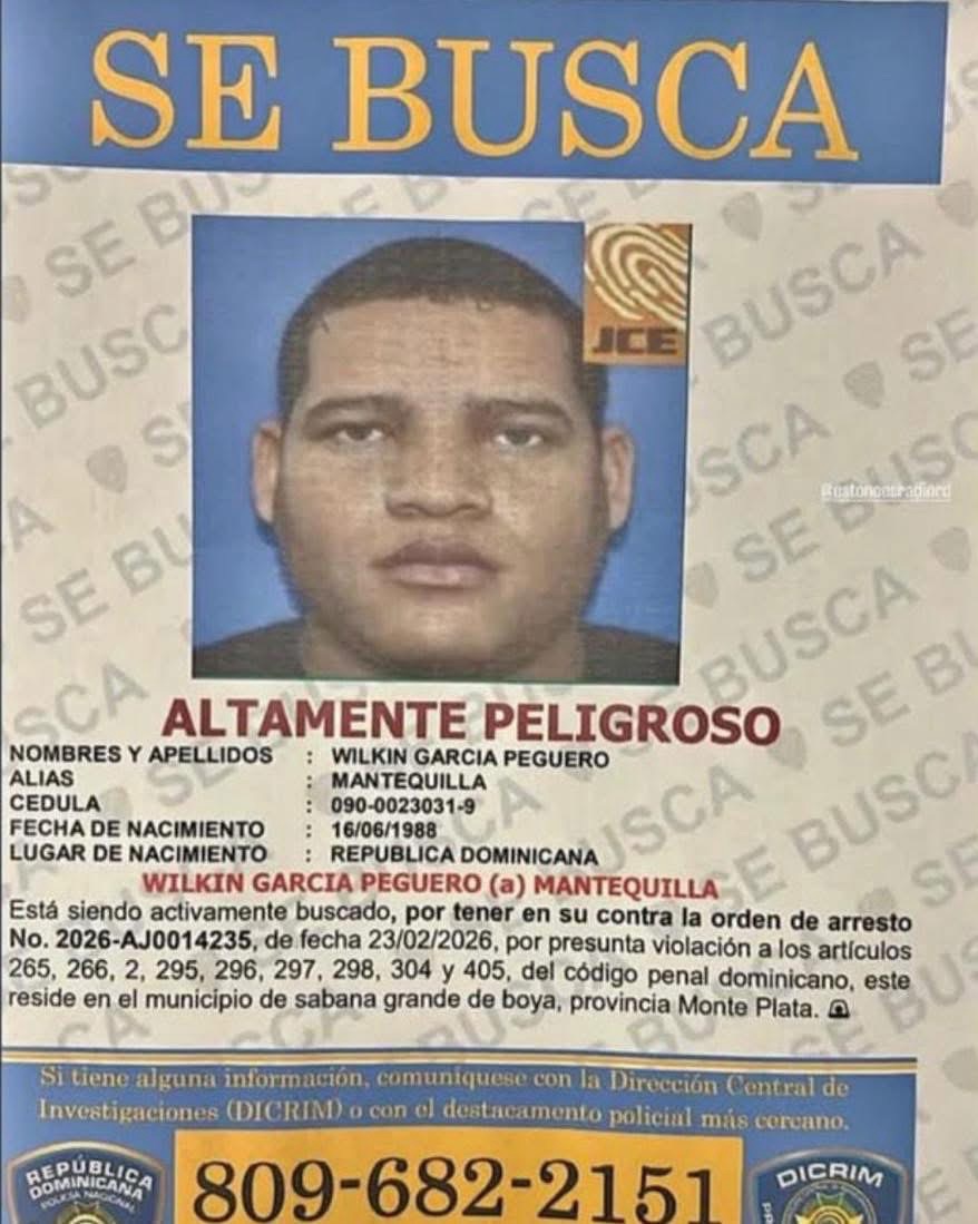 Policía activa búsqueda de “Mantequilla” por tentativa de homicidio, estafa y asociación de malhechores 2 Policía activa búsqueda de “Mantequilla” por tentativa de homicidio, estafa y asociación de malhechores 1