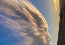 Una sorprendente nube con forma de rostro humano desata furor en redes sociales