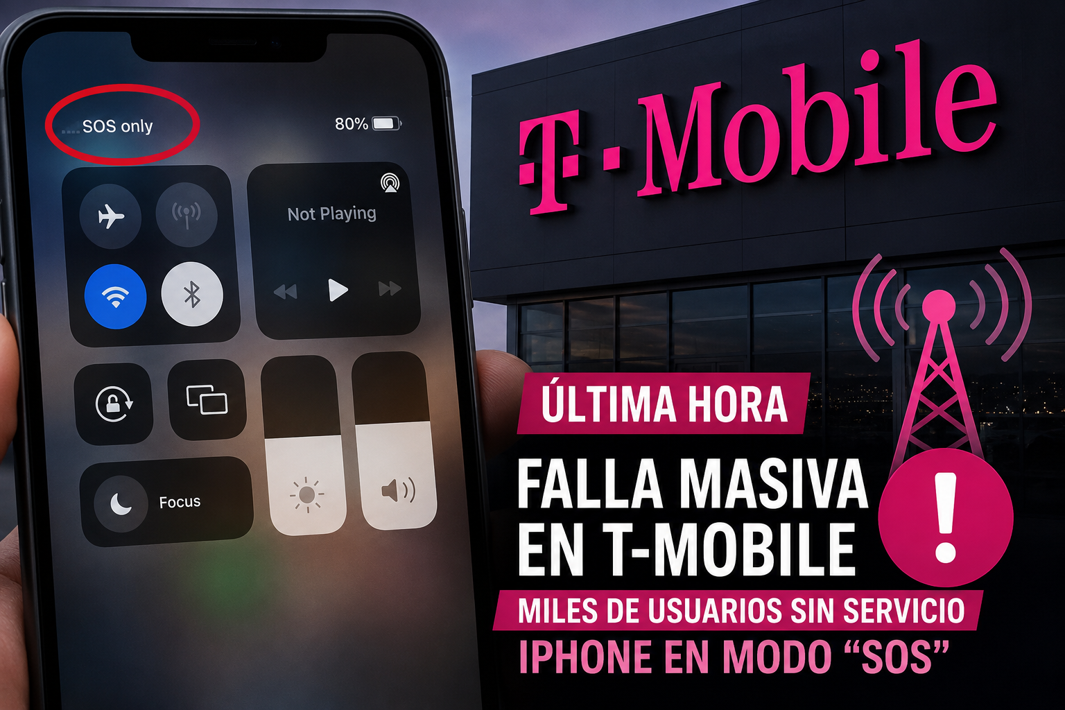 Miles de usuarios de T-Mobile quedan sin servicio: iPhone entra en modo “SOS” durante una falla masiva