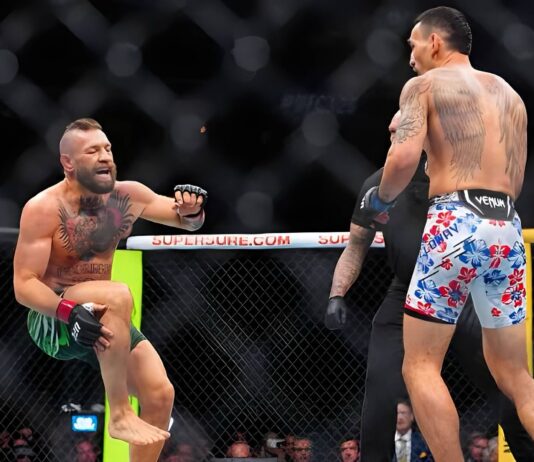 Conor McGregor sufre una grave lesión y Max Holloway se lleva la victoria en el esperado UFC 329