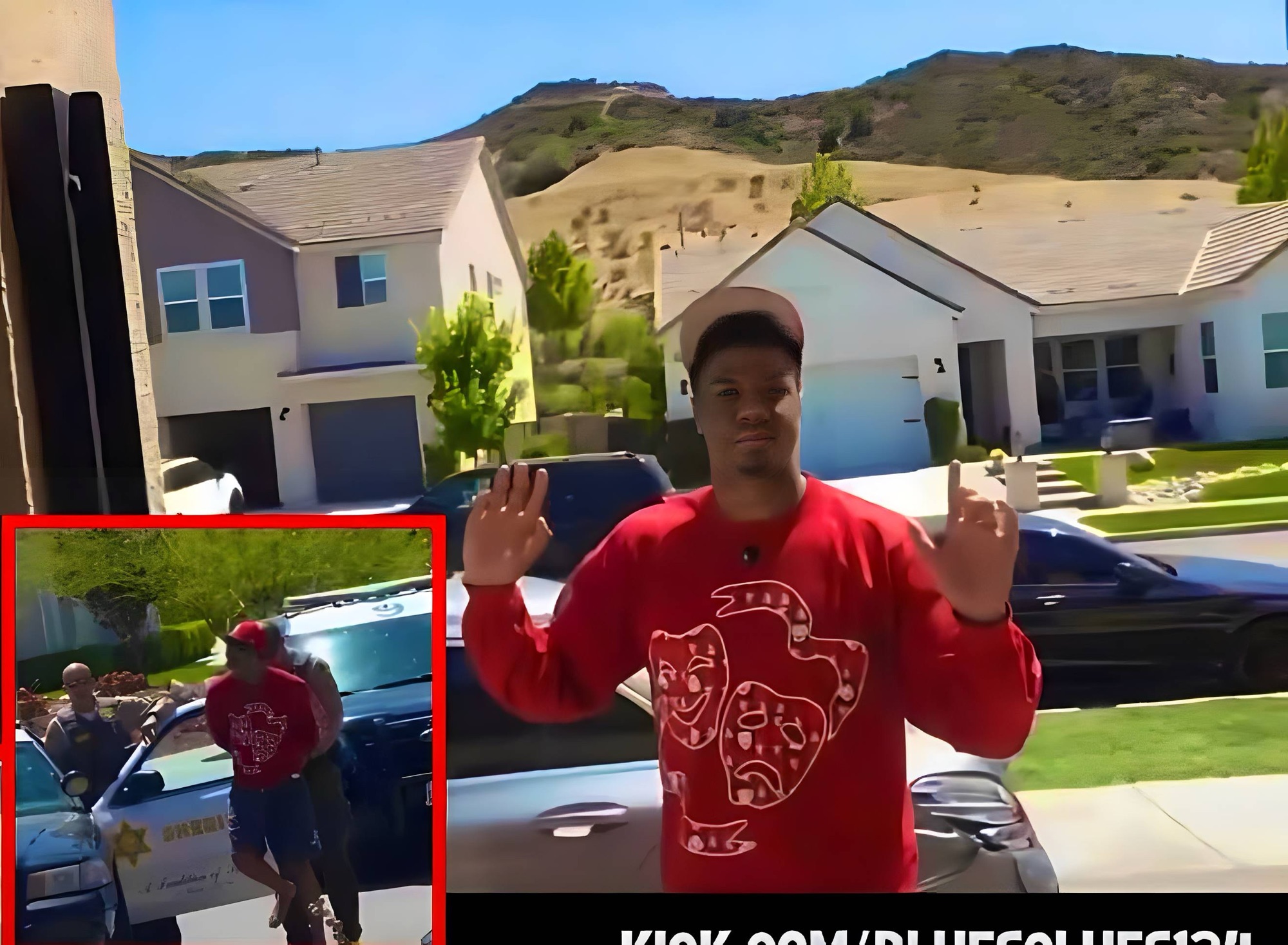 Blueface es retenido por la policía en plena transmisión en vivo tras un presunto caso de “swatting”