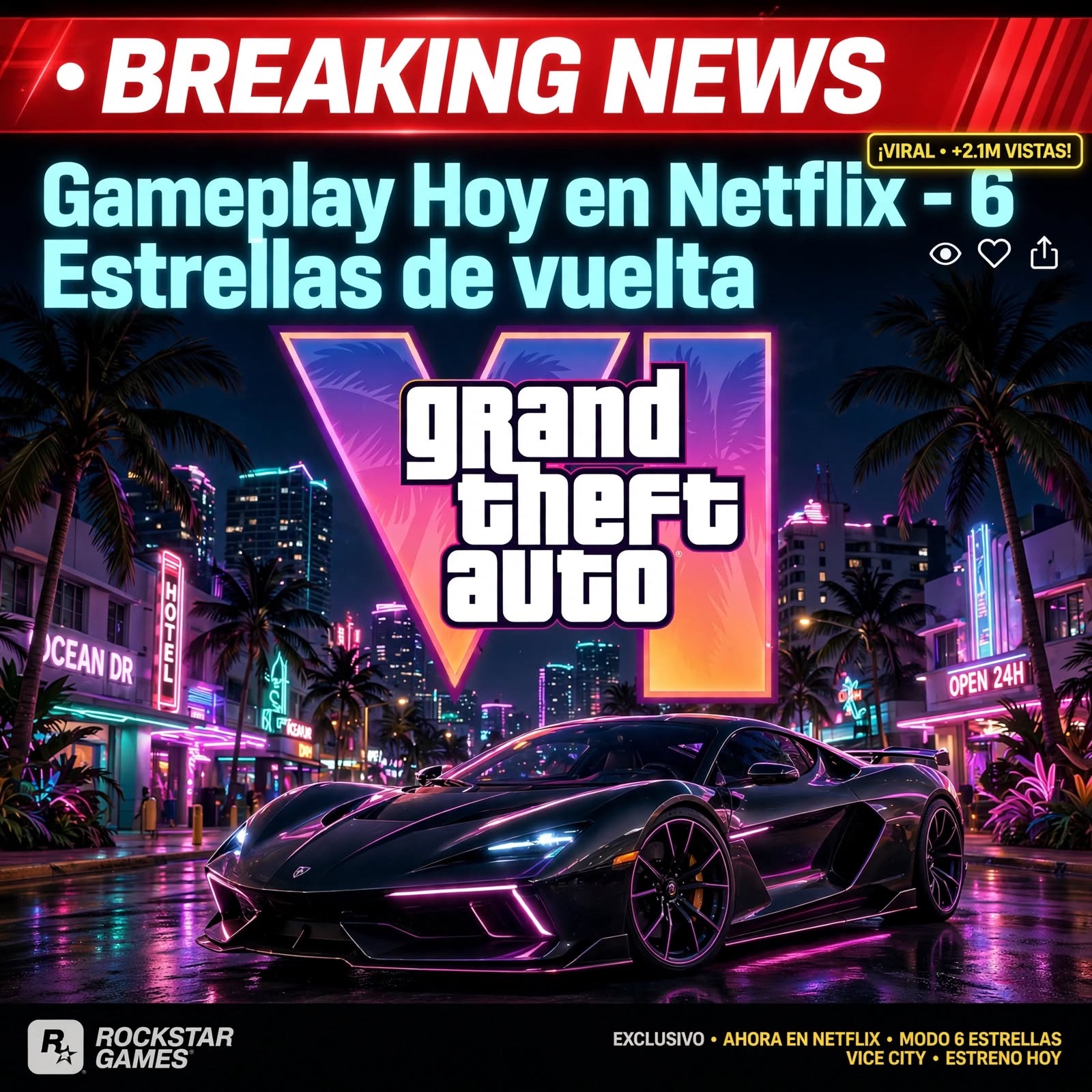 GTA 6 ÚLTIMA HORA: Gameplay hoy en Netflix, Rockstar confirma que las filtraciones son reales y vuelve el modo más brutal de su historia