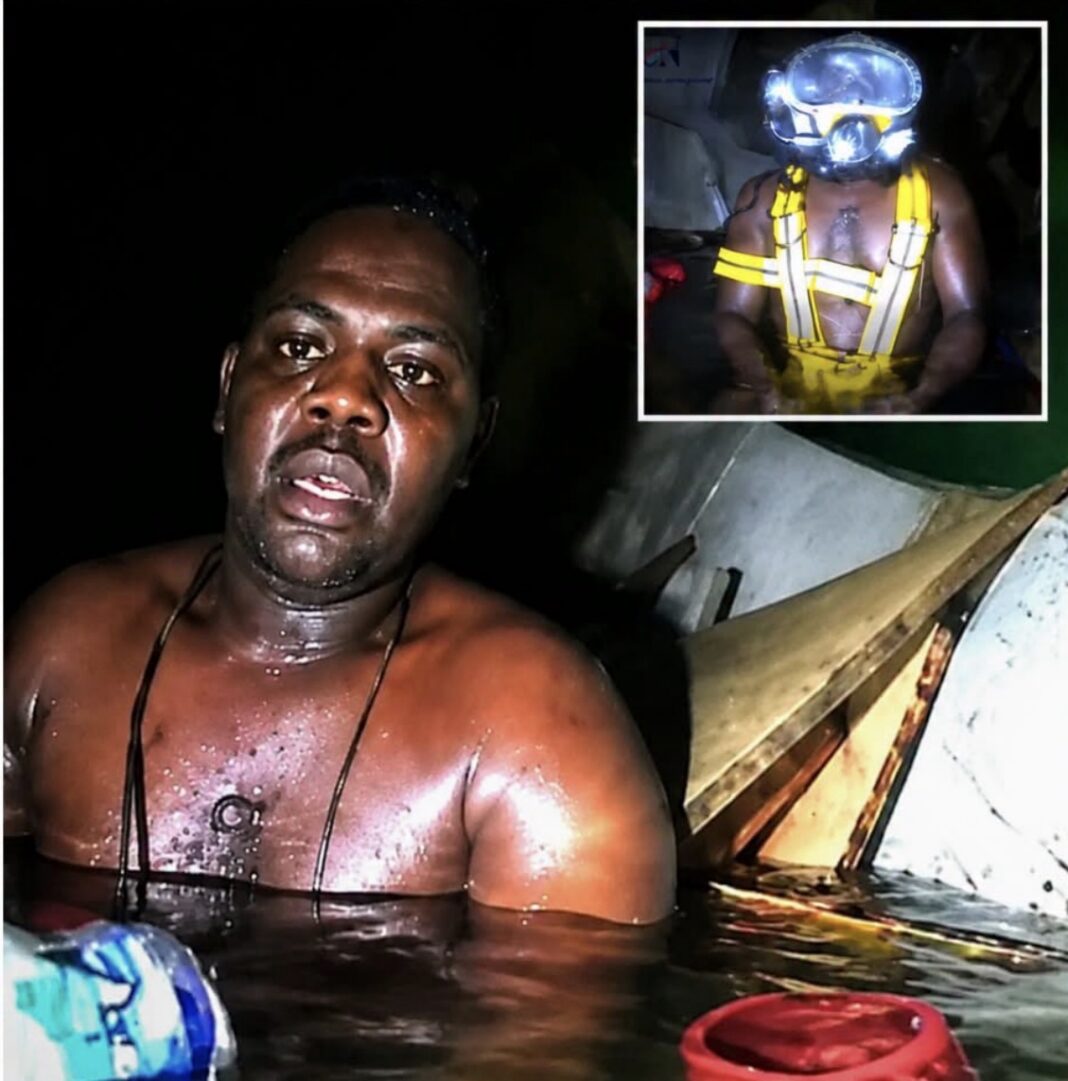 Hombre sobrevive casi 60 horas atrapado dentro de un barco hundido en el fondo del océano Hombre sobrevive casi 60 horas atrapado dentro de un barco hundido en el fondo del océano