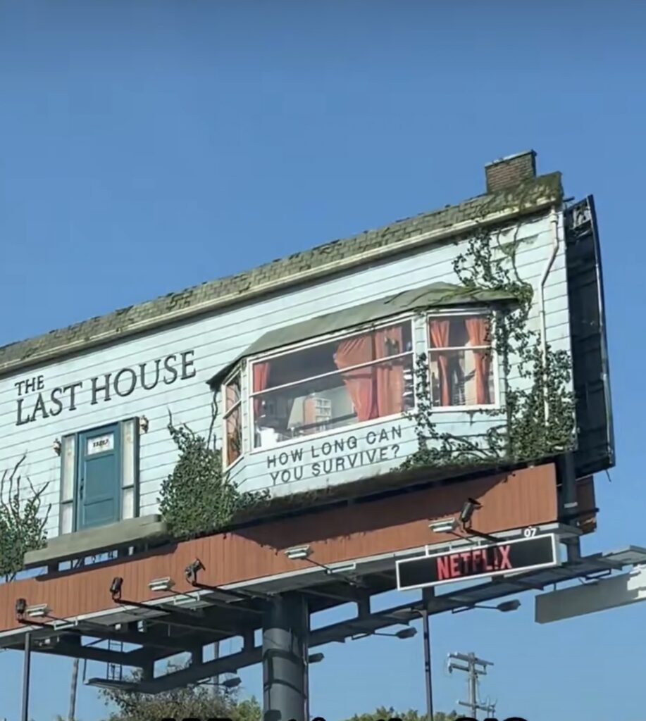 Netflix sorprende en Los Ángeles al poner a una persona dentro de una valla publicitaria
