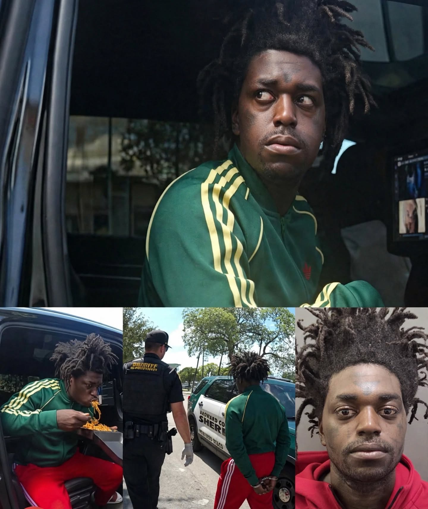 Kodak Black hace esperar a la policía hasta terminar su plato de comida antes de ser arrestado y el video se hace viral