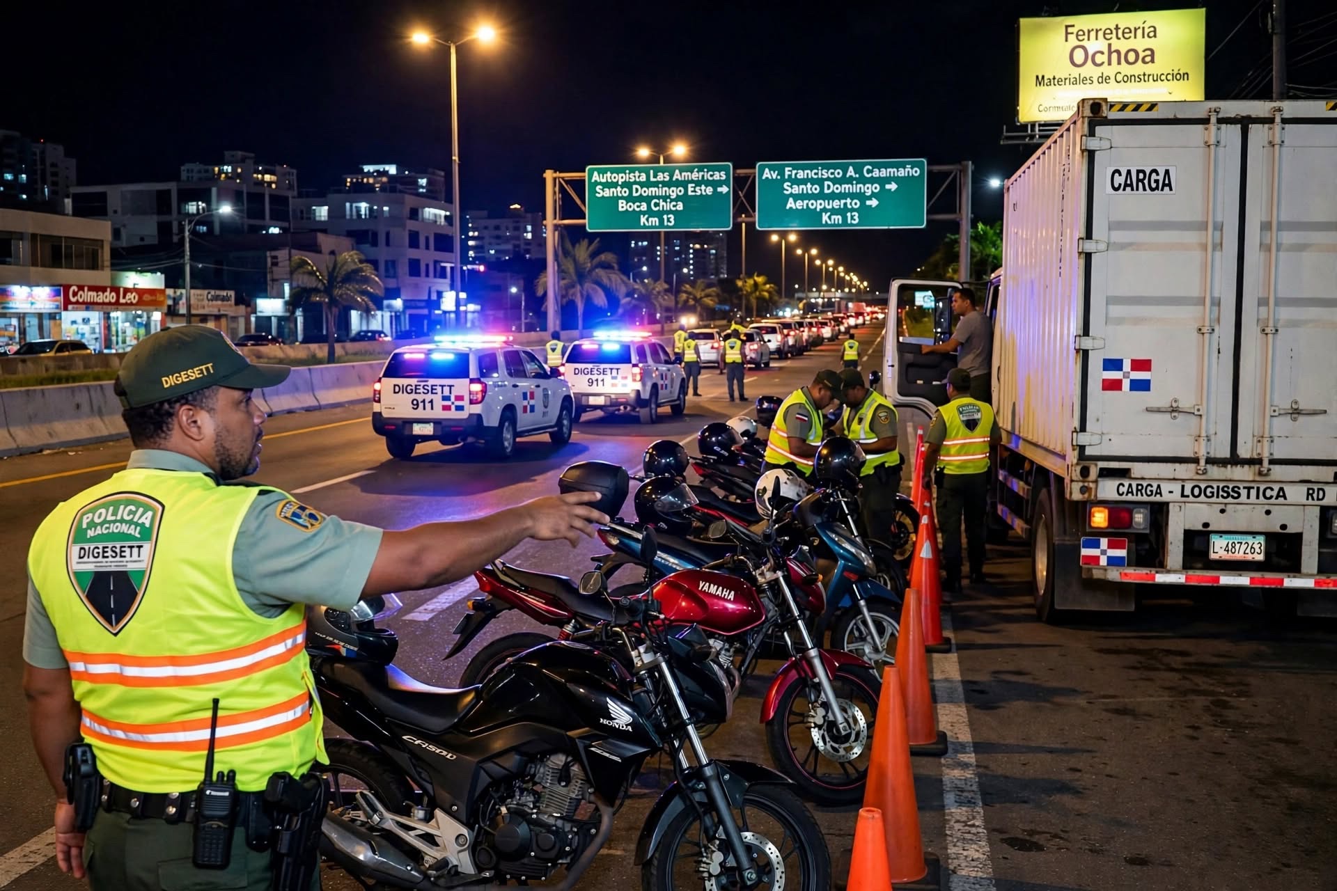 DIGESETT e INTRANT retienen 54 vehículos en operativos «relámpago» en Santo Domingo