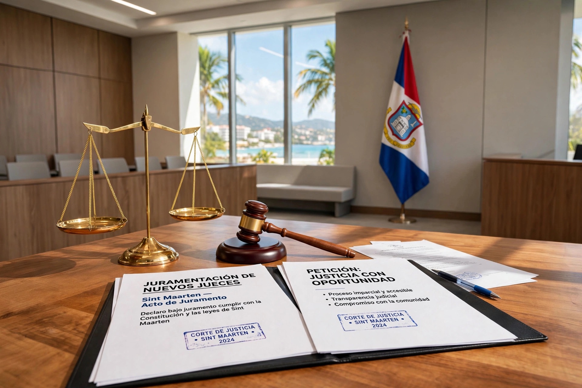 Nuevos jueces juran en Sint Maarten y piden justicia con oportunidad