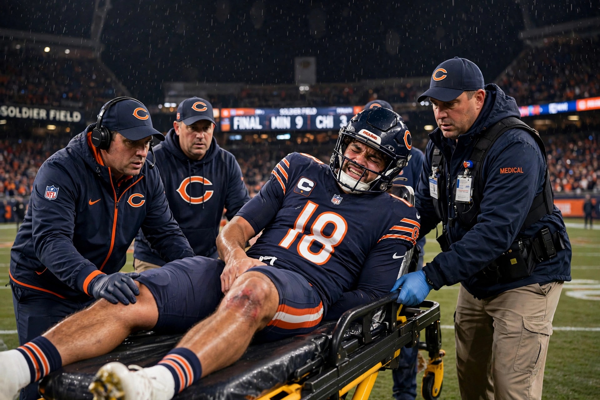 Caleb Williams se lesiona el isquiotibial en derrota de los Bears