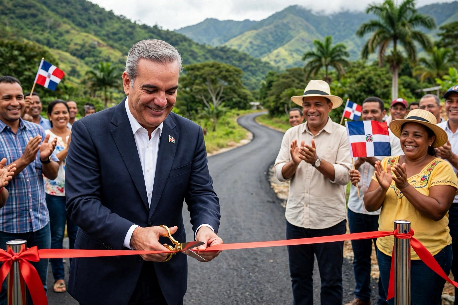 Abinader inaugura carretera Las Espinas tras 36 años de espera