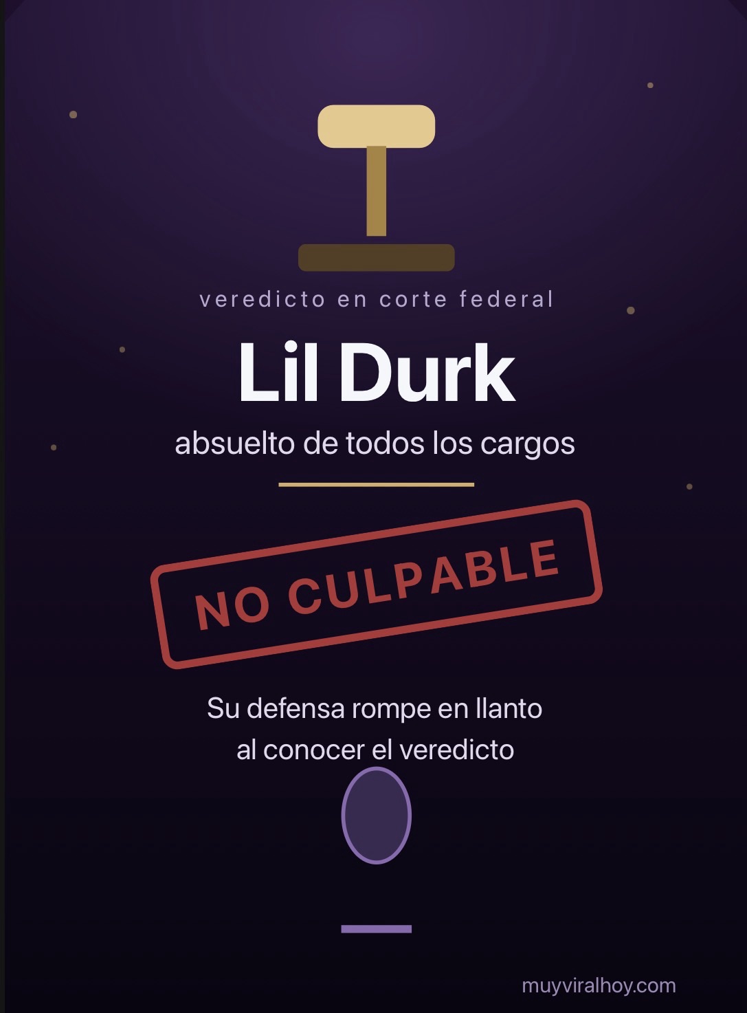Lil Durk se quiebra en llanto junto a su equipo legal tras ser declarado inocente de todos los cargos