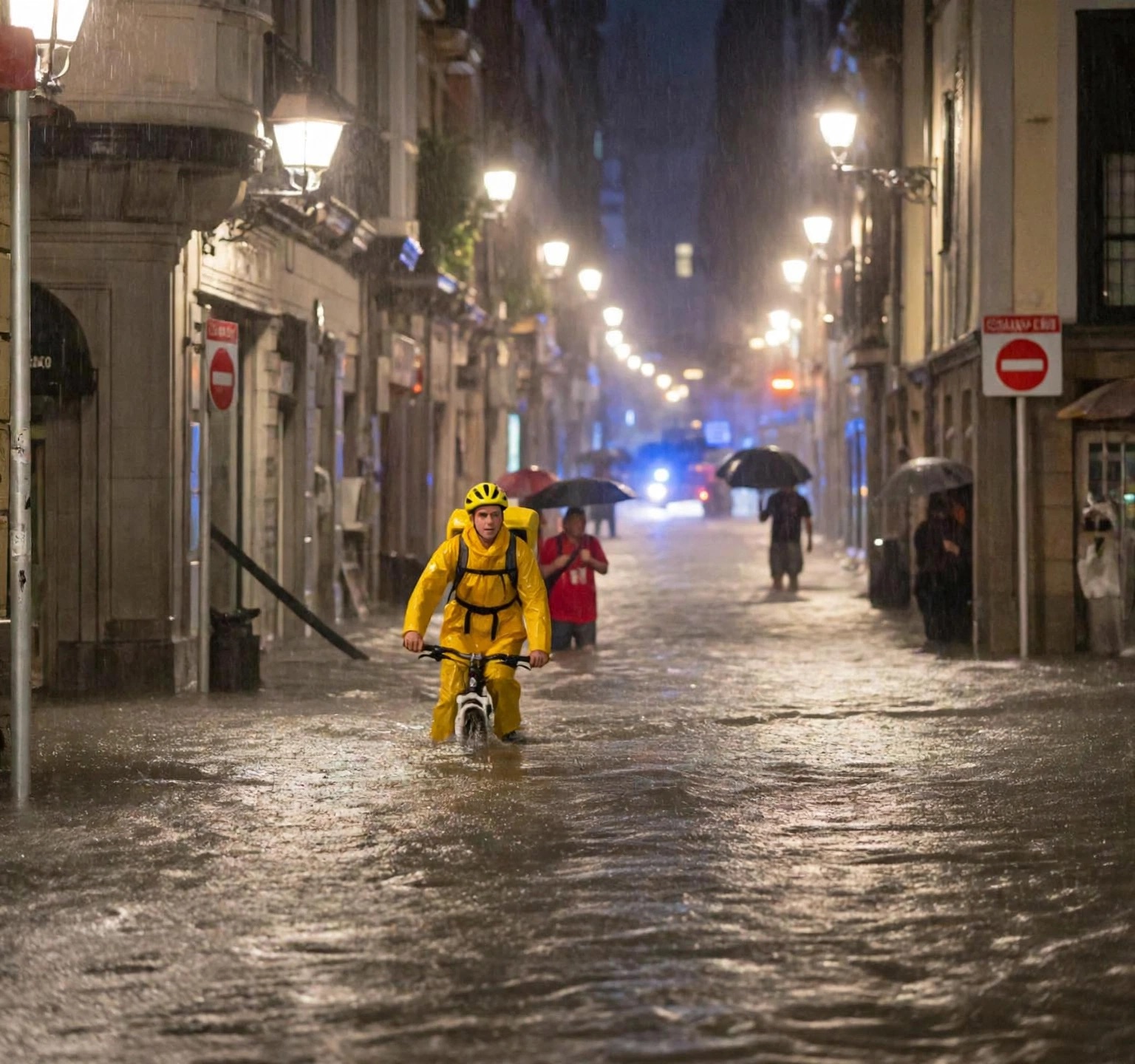 Inundaciones en Bilbao: Una fuerte tromba de agua anega el Casco Viejo y activa la alerta naranja en Euskadi
