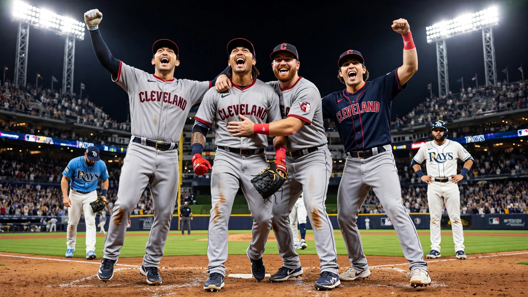 Guardians remontan y vencen 7-3 a los Rays en el Juego 1 de la ALCS